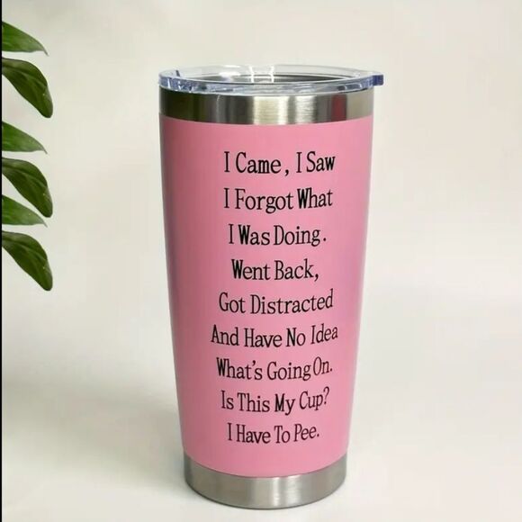 20 Oz Insulated Stainless Steel Tumbler Water Bottle Funny Sr Citizen Graphics - Picture 1 of 2